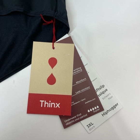 NWT Thinx Hiphugger black 3XL M328 - Picture 4 of 8